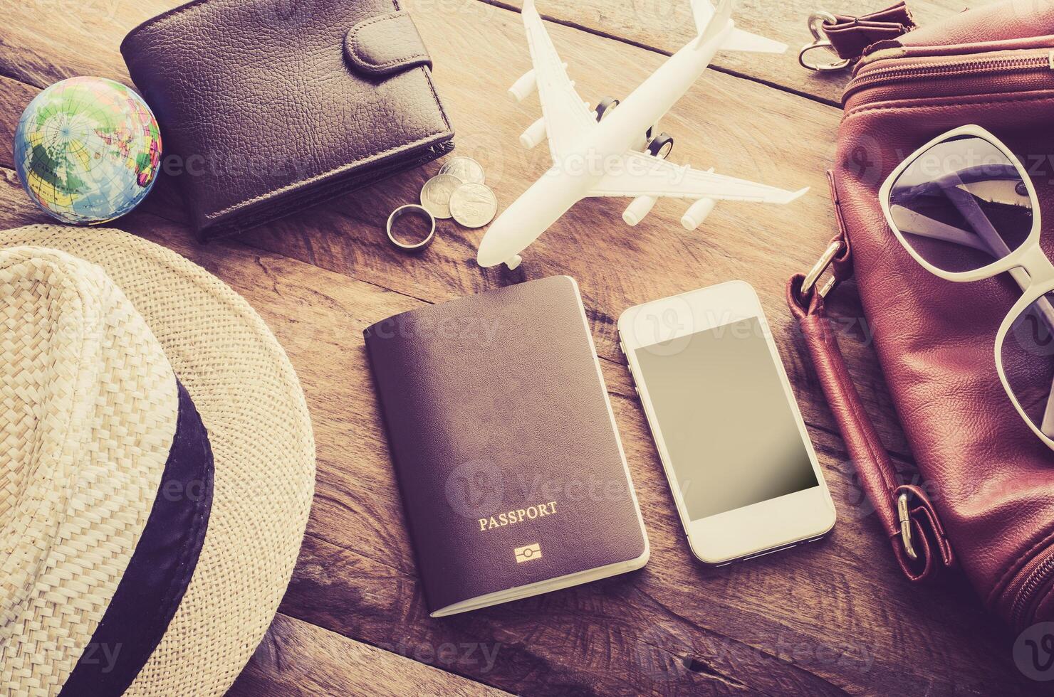 Tourism planning and equipment needed for the trip. photo
