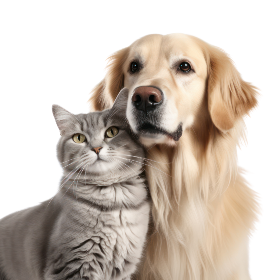 ai généré chien et chat sur transparent Contexte png