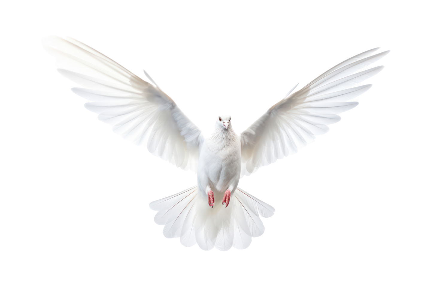 AI generated White dove on transparent background png