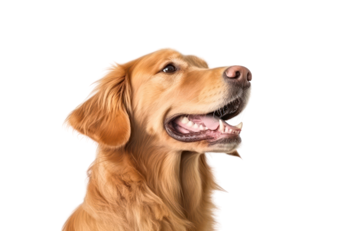 AI generated Golden retriever dog on transparent background png