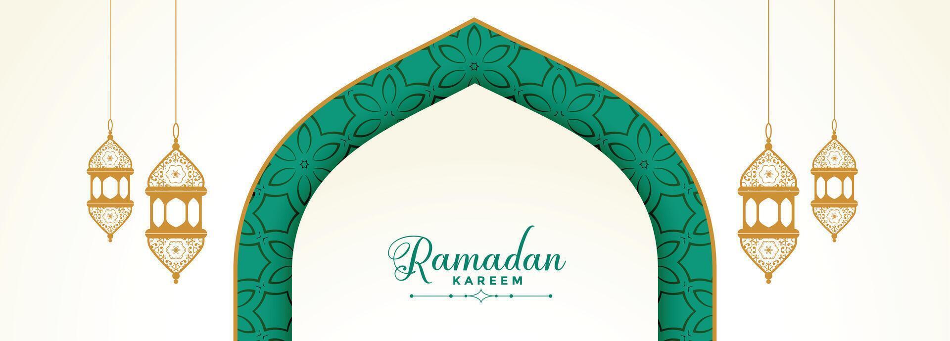 cultural ramadan kareem festival banner design vector