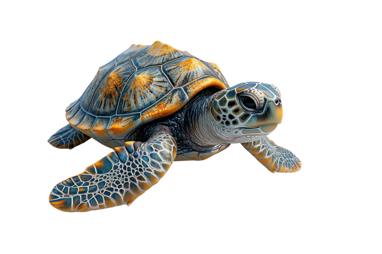 AI generated Turtle on transparent background png