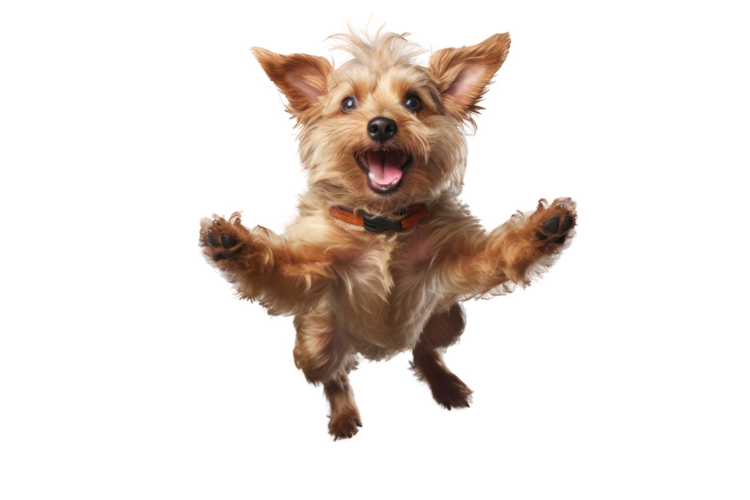 AI generated Dog jumping on transparent background png