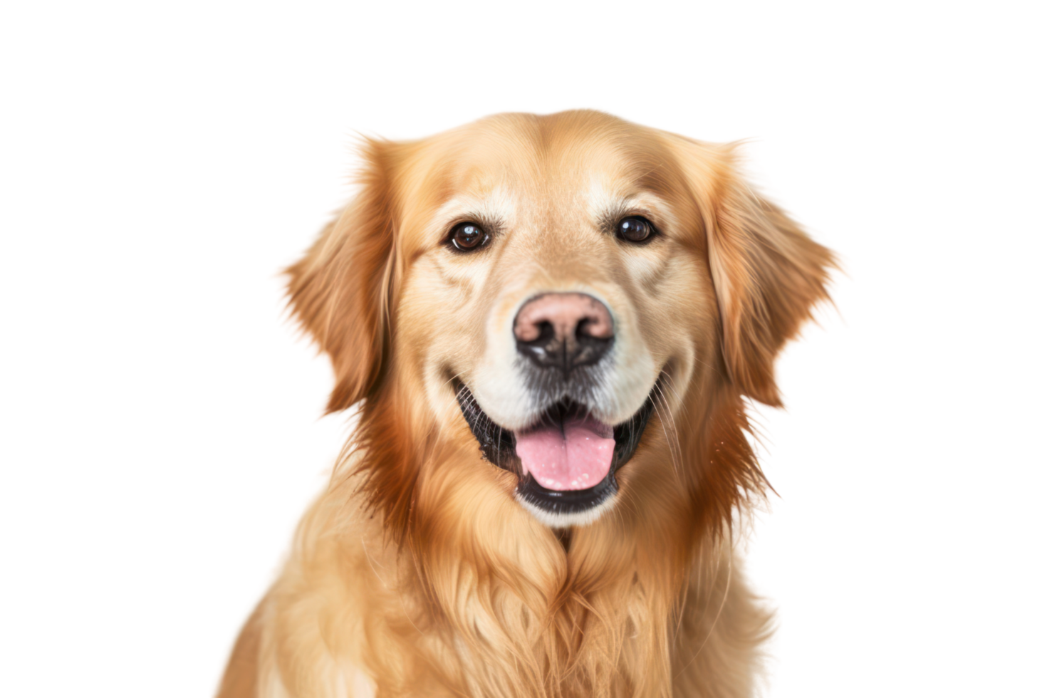 AI generated Golden retriever dog on transparent background png
