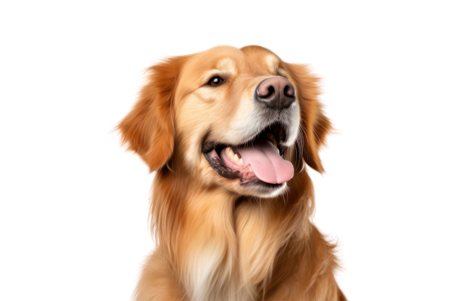 AI generated Golden retriever dog on transparent background png