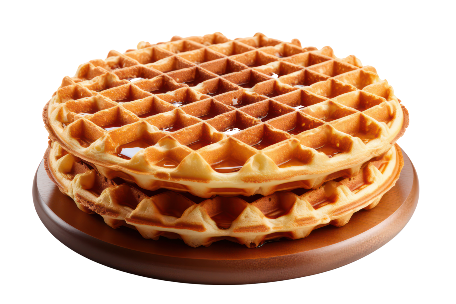 frisch gebacken Belgier Waffeln isoliert auf transparent Hintergrund. png