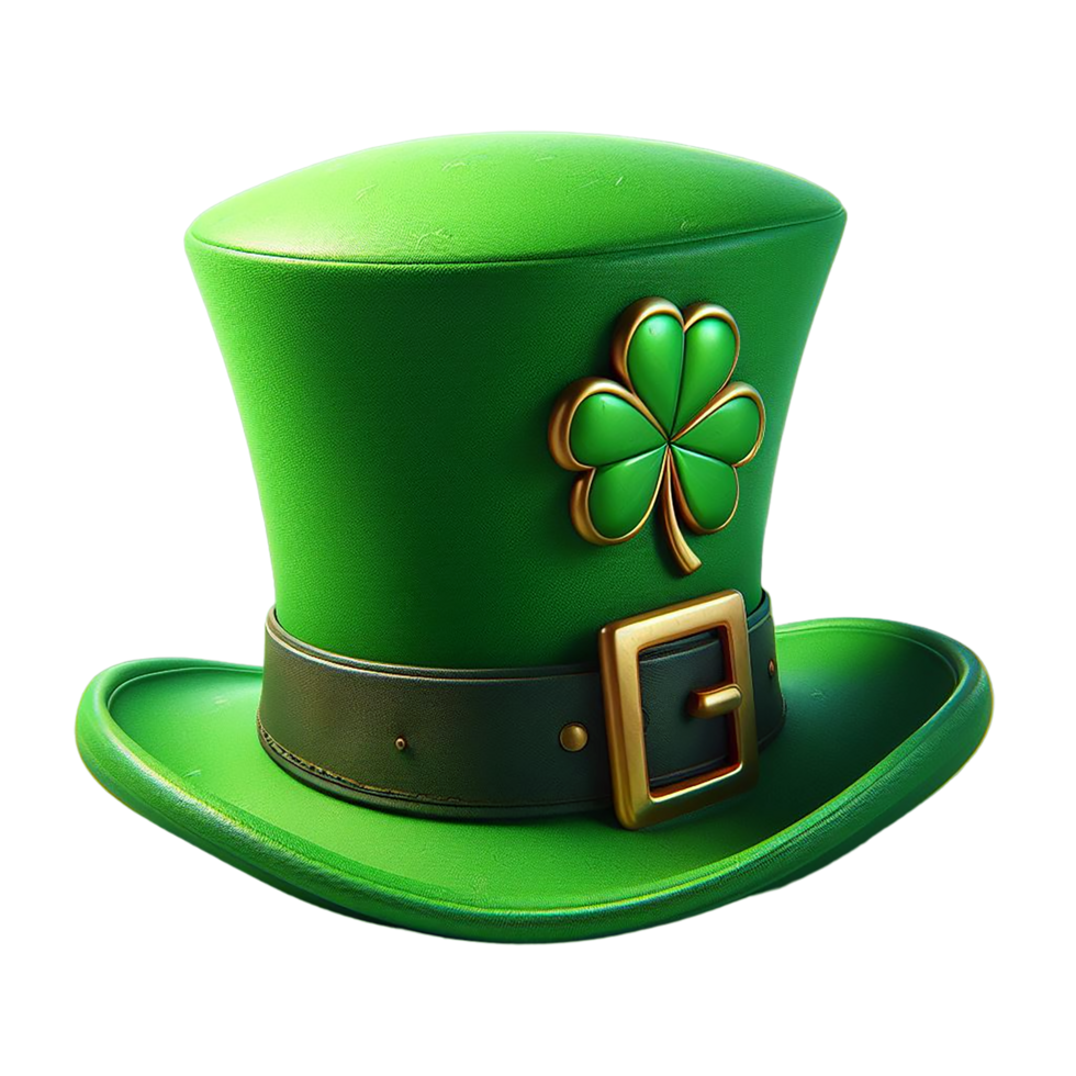 ai généré Saint patrick's journée vert chapeau png