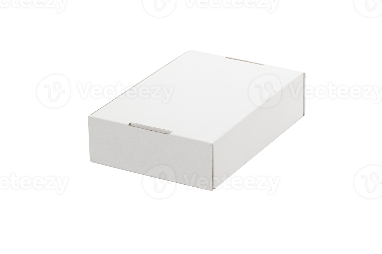 Closed blank carton box isolated on transparent background. png