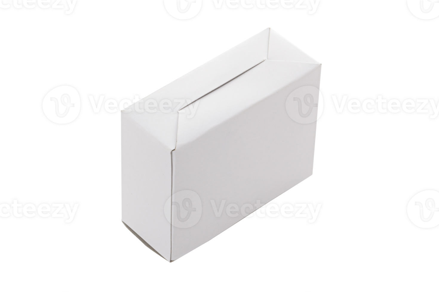 Closed blank carton box isolated on transparent background. png