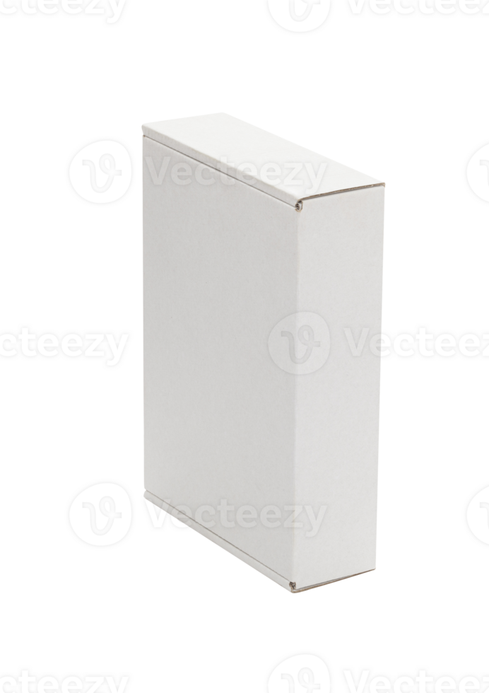 Closed blank carton box isolated on transparent background. png