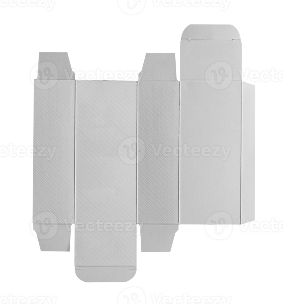 Cut cardboard box isolated on transparent background. png