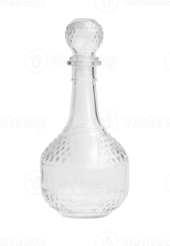empty original alcohol bottle isolated on a transparent background. png