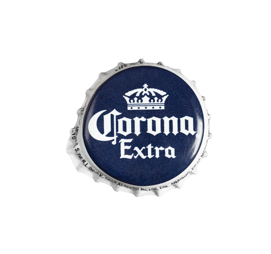 Corona beer bottle lid isolated on a transparent background png