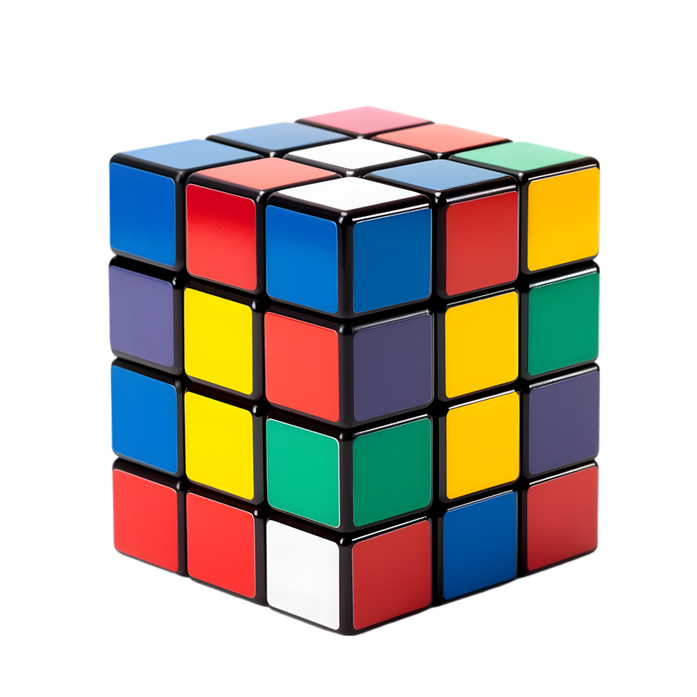 AI generated Rubik Cube on transparent background PNG image