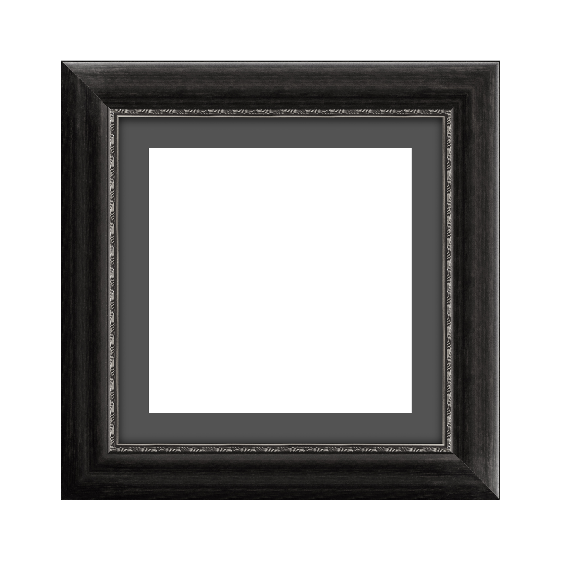 black wooden frame for picture or photo, isolated on a transparent ...