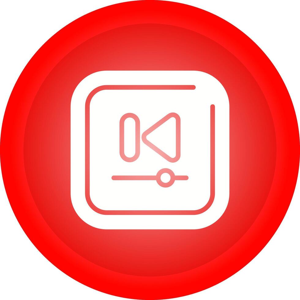 Video Previous Track Square Vector Icon