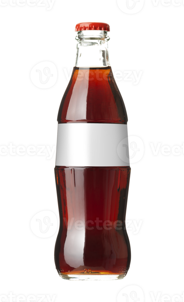 Cola glass bottle isolated on a transparent background. png file