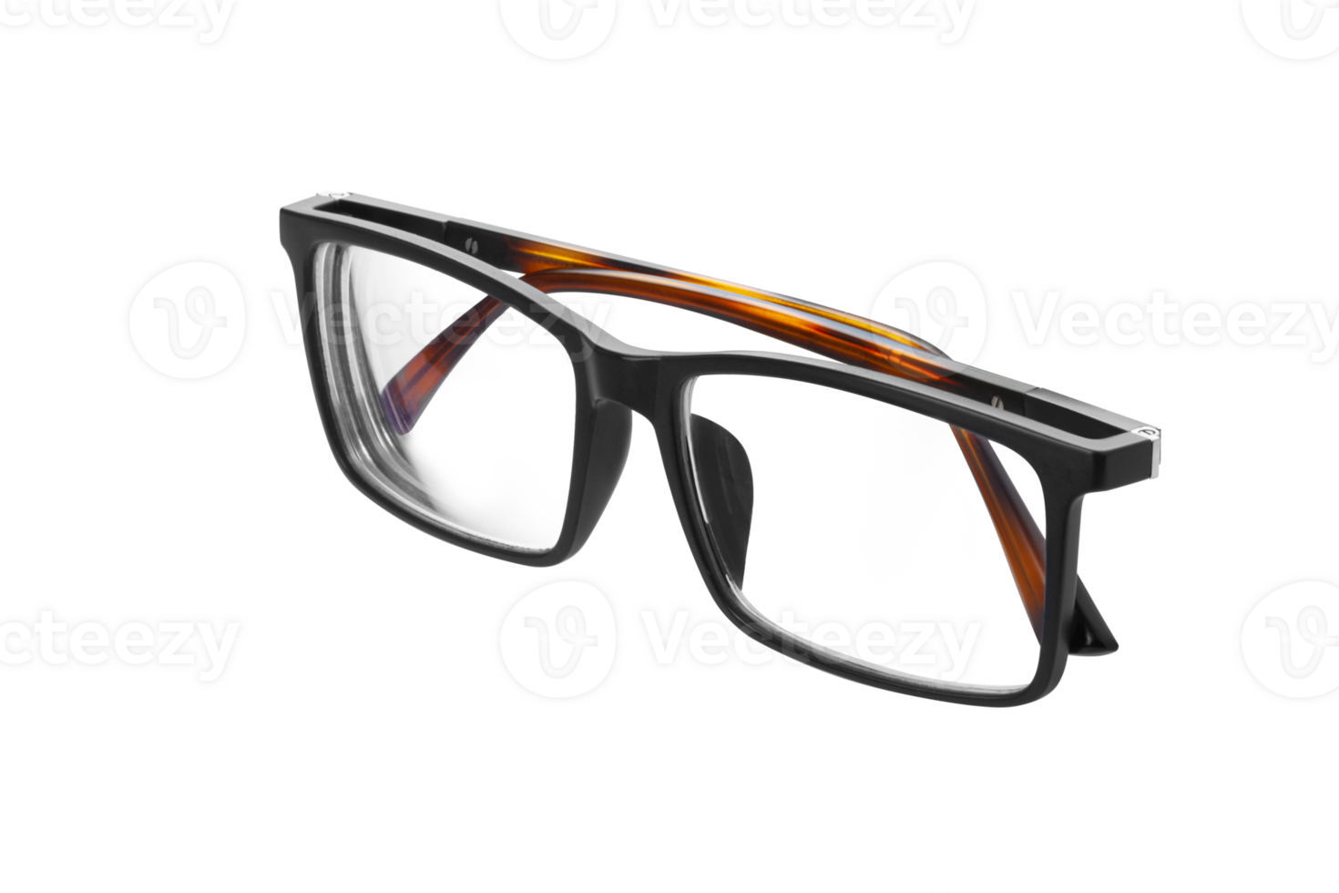 Glasses with tortoiseshell frames isolated on a transparent background png