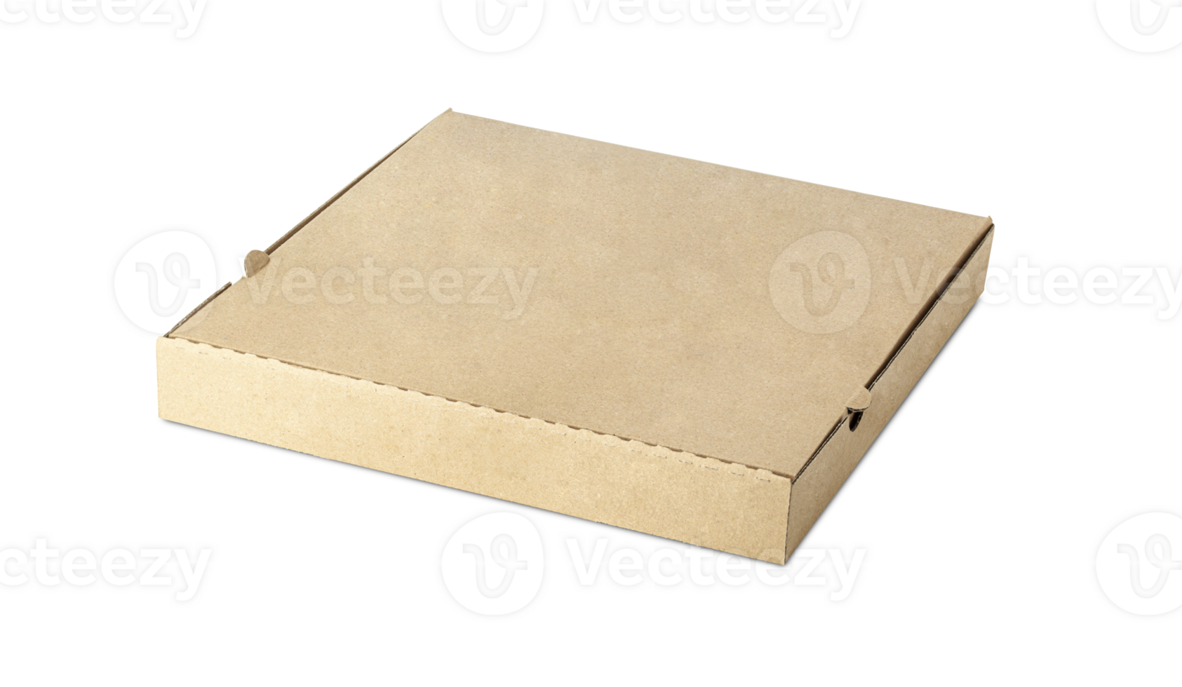 Blank brown open cardboard Pizza paper box isolated on transparent background png