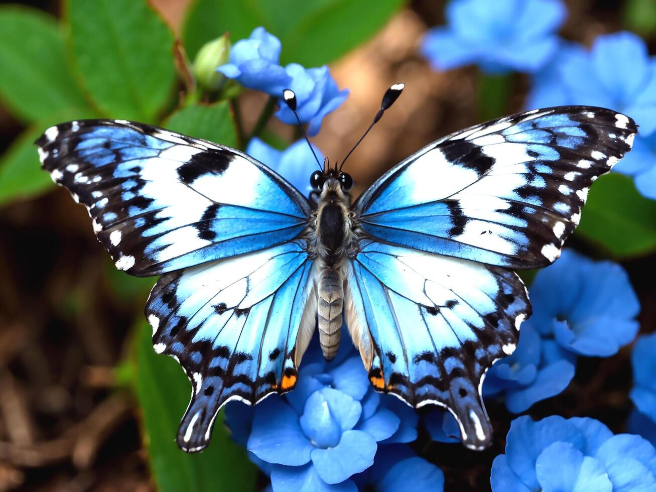 AI generated closeup shot of a beautiful butterfly photo
