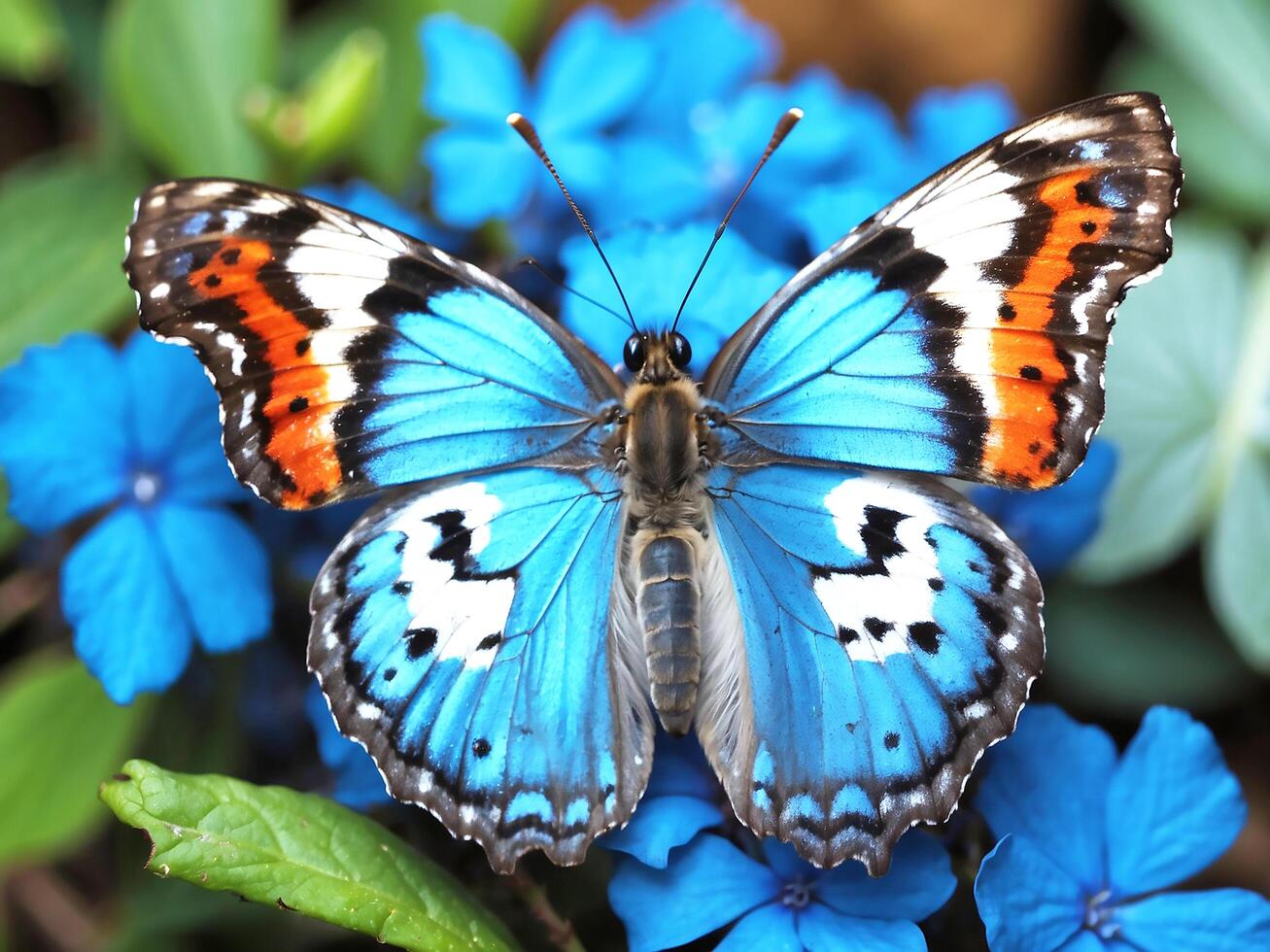 AI generated closeup shot of a beautiful butterfly photo