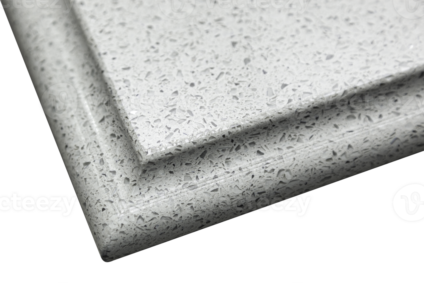 terrazzo stone texture background, table corner isolated on a transparent background png