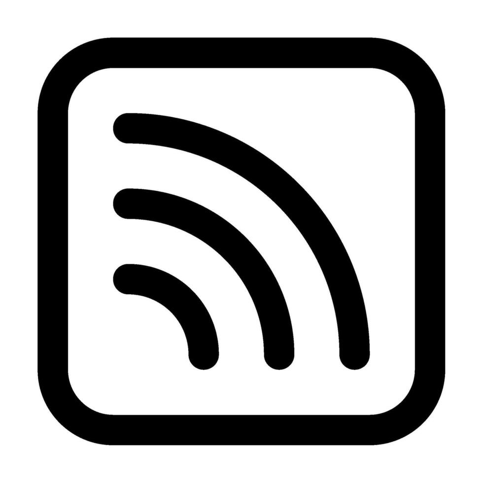 RSS Feed Icon for web, app, uiux, infographic, etc vector