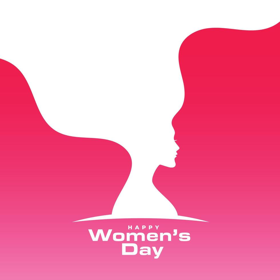 decorative happy women's day wishes background with lady face vector