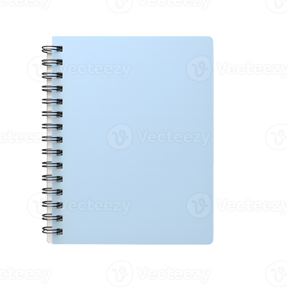 AI generated Photo of blank blue notebook from above. Without background png