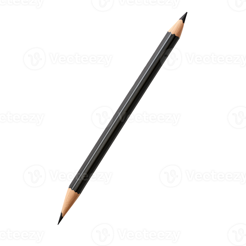AI generated Close-up photo of black pencil without background png