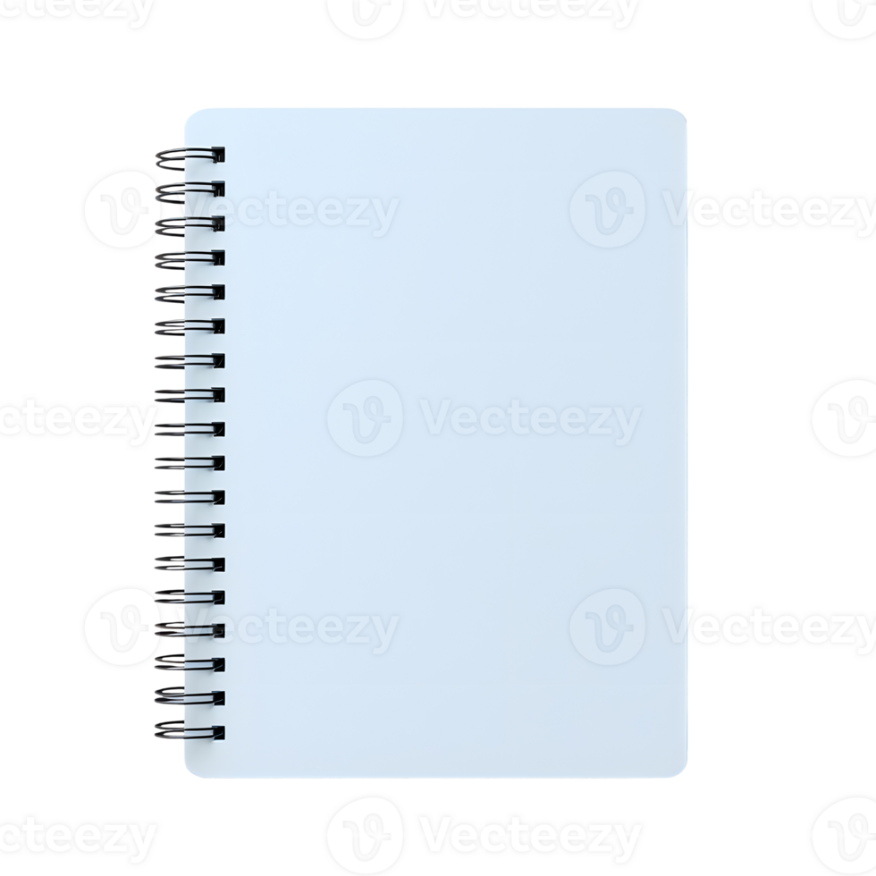 AI generated Photo of blank blue notebook from above. Without background png