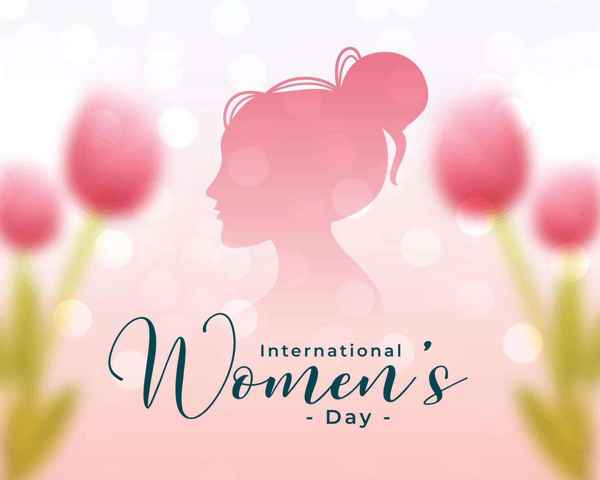 international women's day lovely background with blur effect vector
