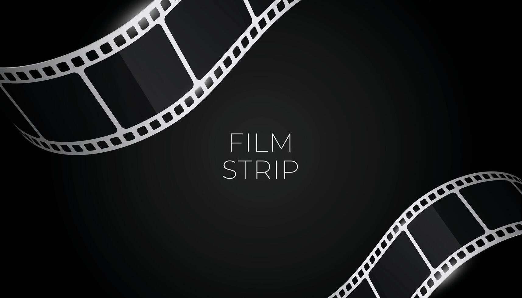 elegant retro film strip design on black background vector