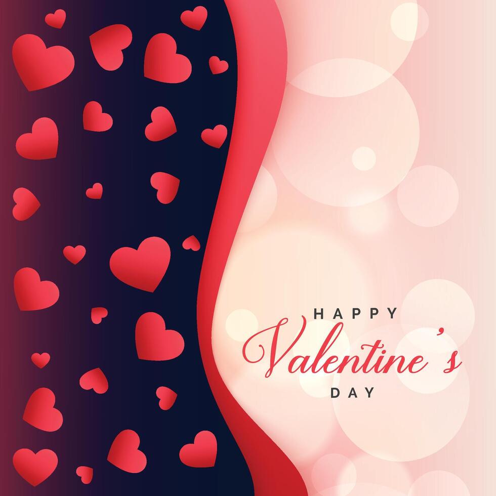 beautiful hearts background valentines day greeting vector