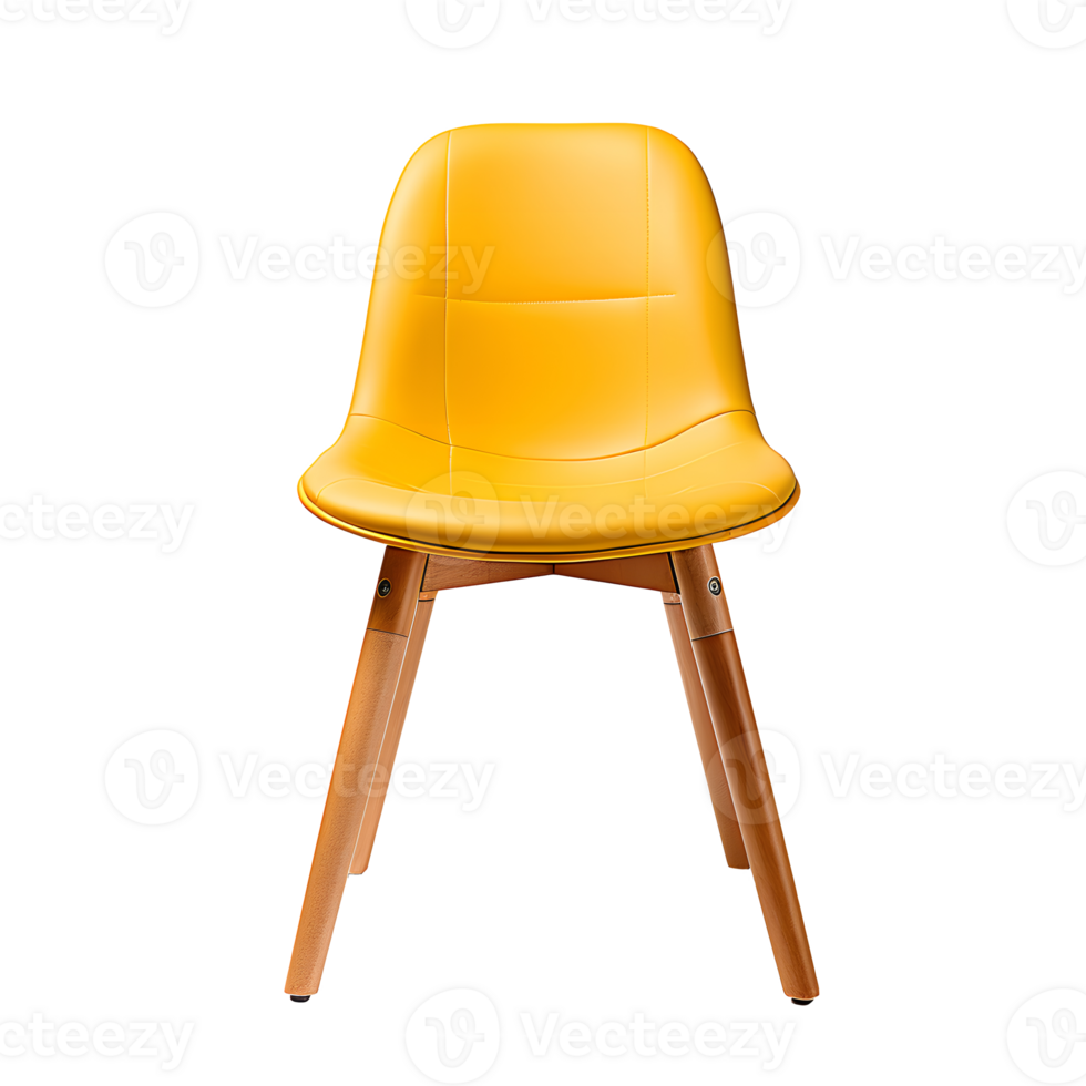 AI generated Photo of soft yellow chair without background png