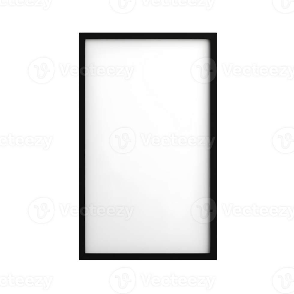 AI generated Photo of empty and clean frame for picture or image wihtout background. Template for mockup png
