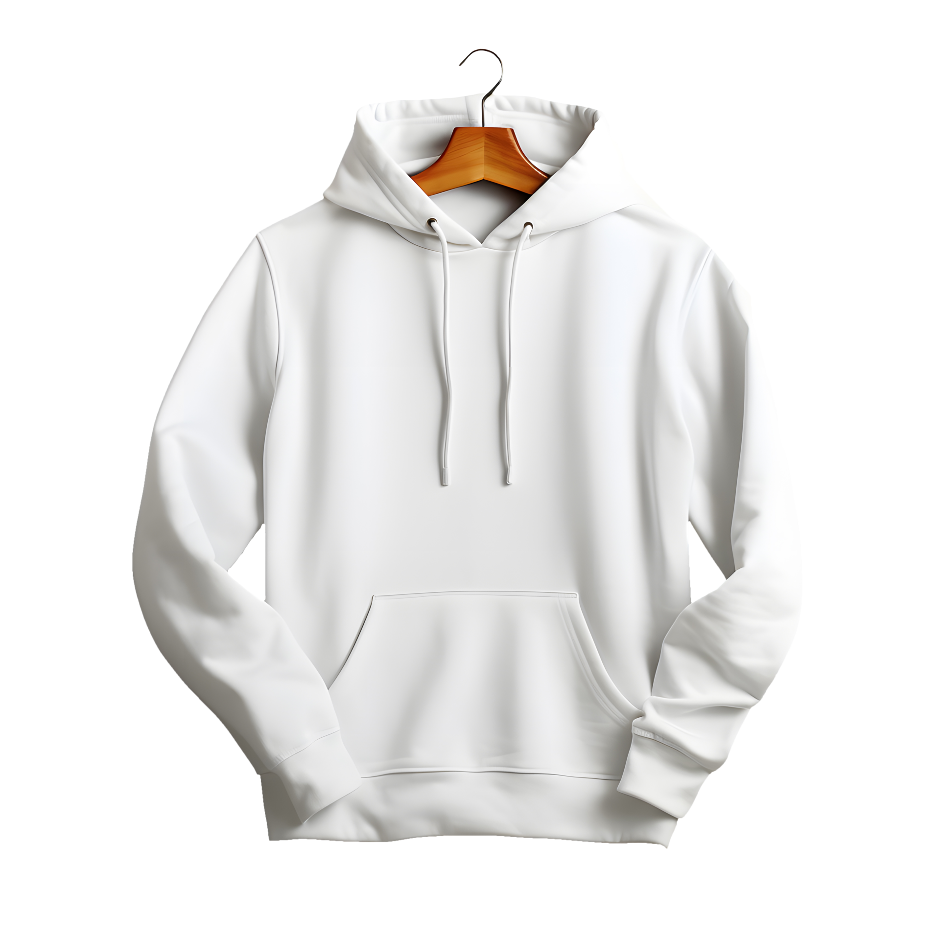 AI generated Photo of clean white hoodie without background. Template ...