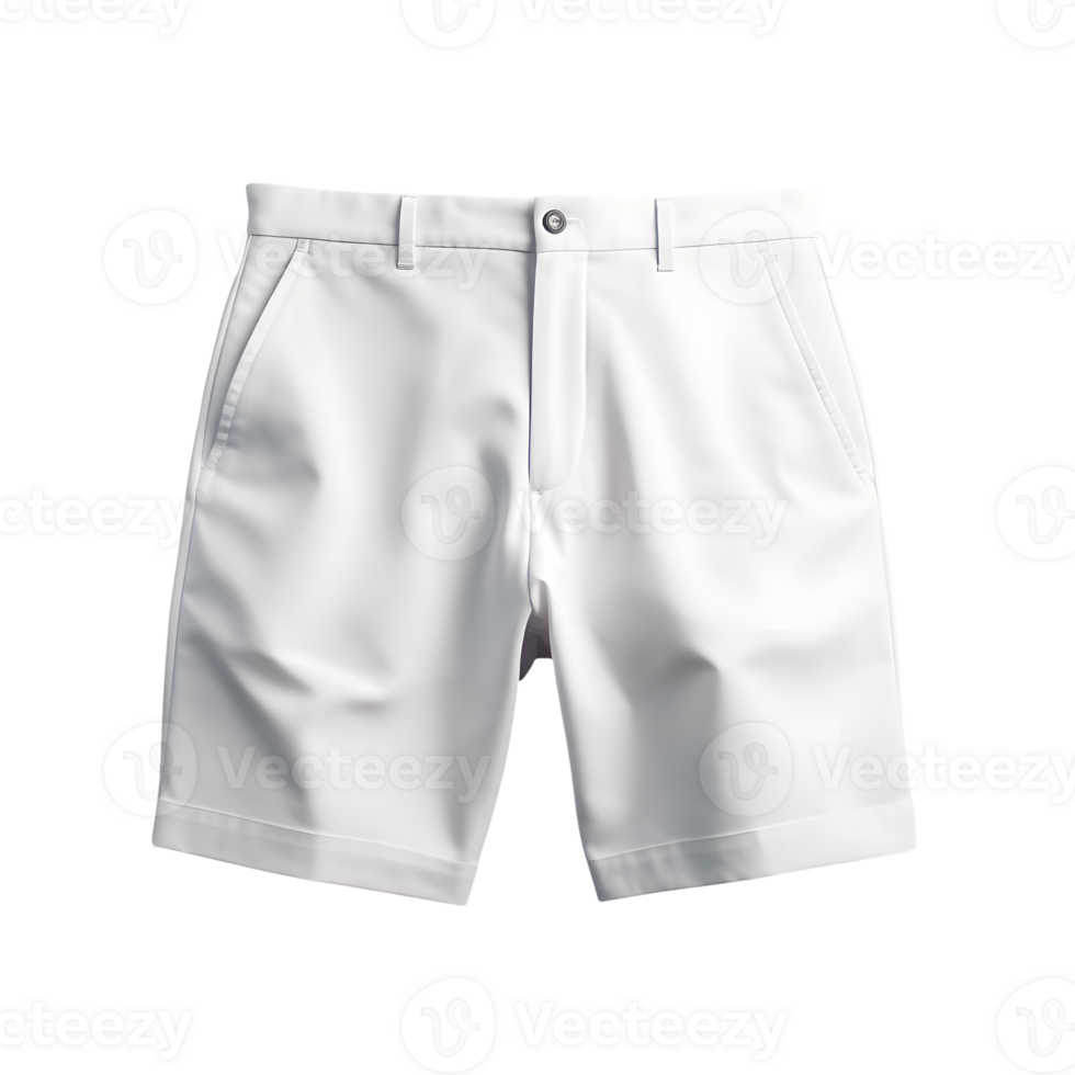 AI generated Photo of clean white shorts or sport pants without background. Template for mockup png