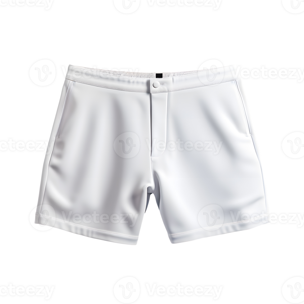 AI generated Photo of clean white shorts or sport pants without background. Template for mockup png