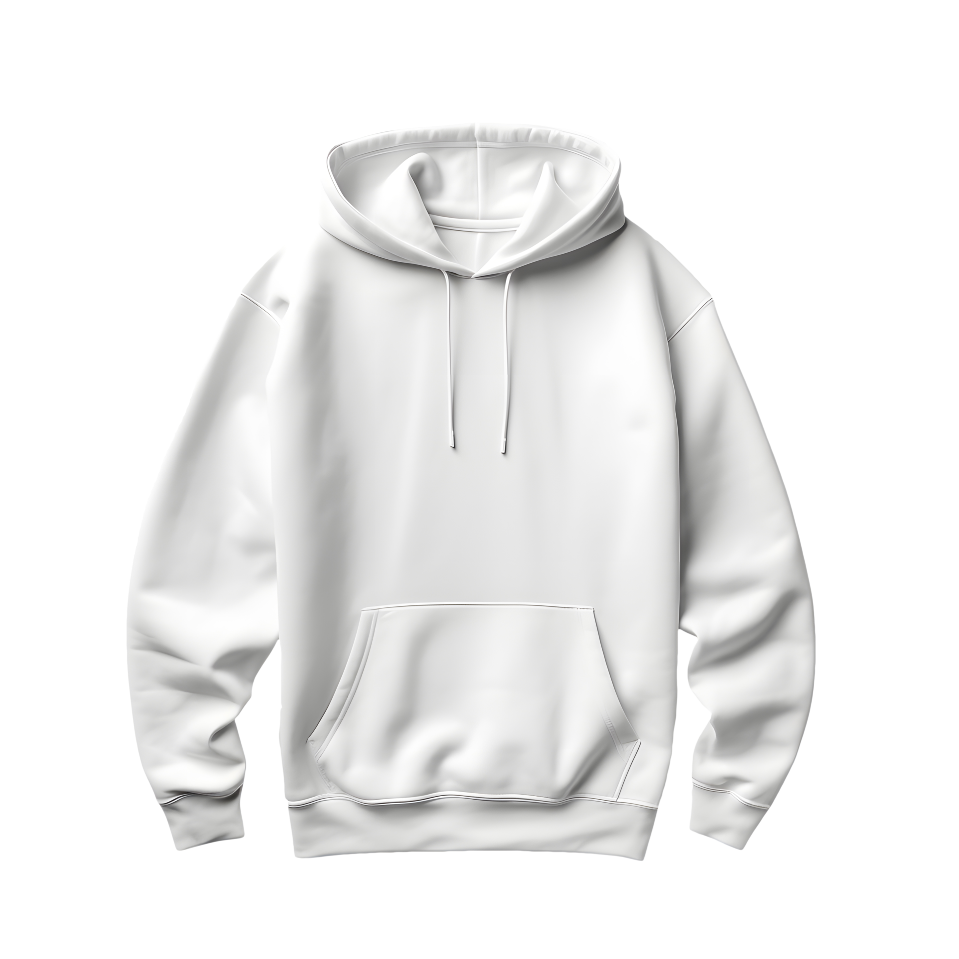 AI generated Photo of clean white hoodie without background. Template ...