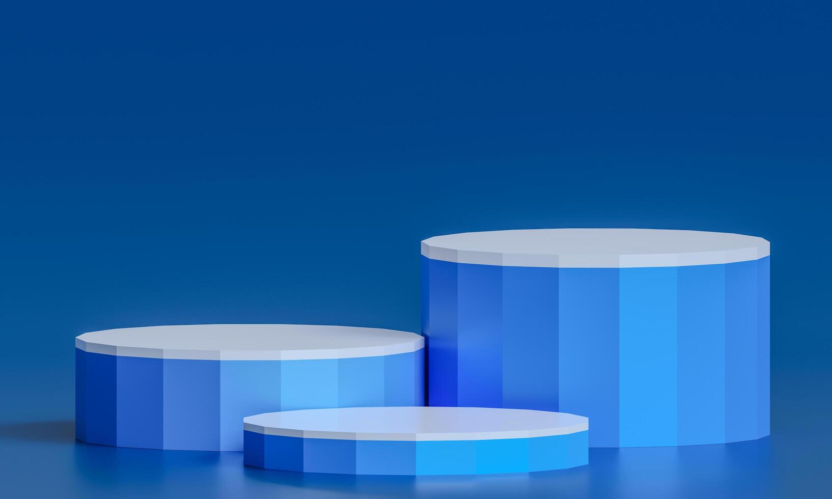 3d illustration of blue and white cubes on a blue background photo