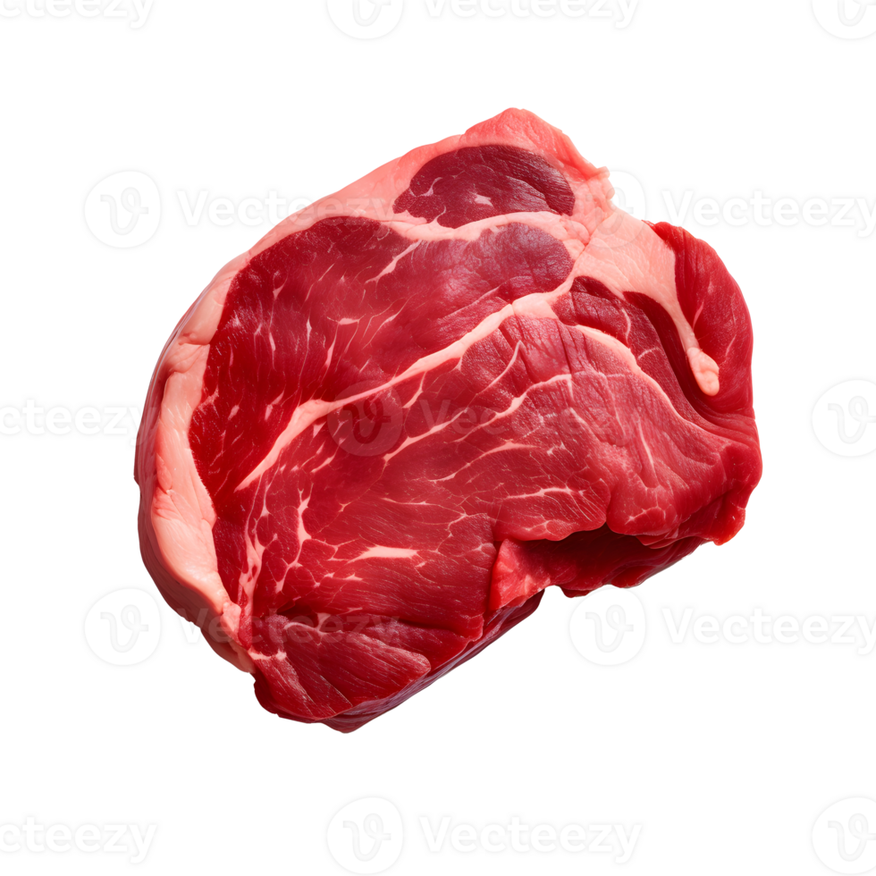 AI generated Photo of raw piece of meat without background png