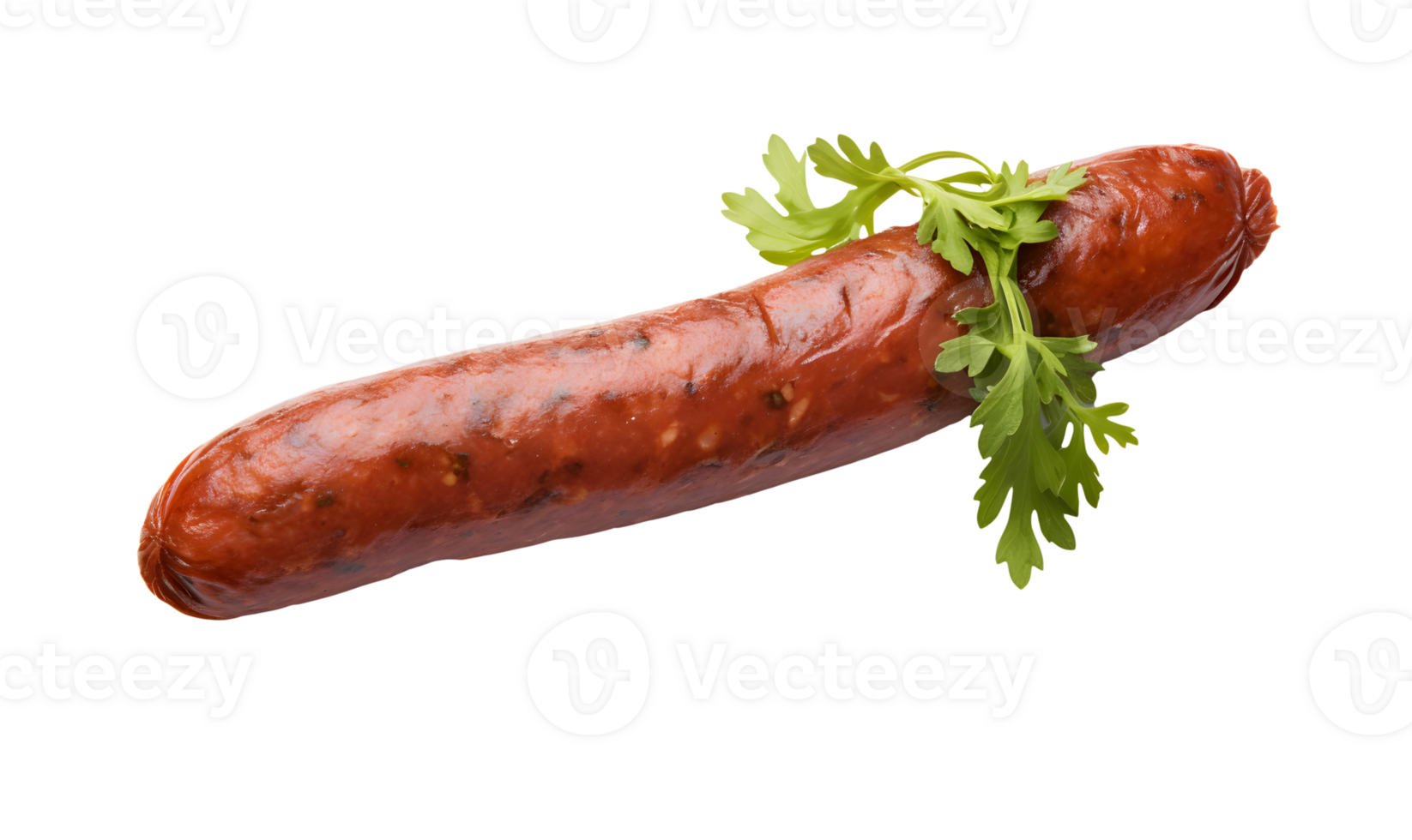 AI generated Close up photo of smoked sausage without background png