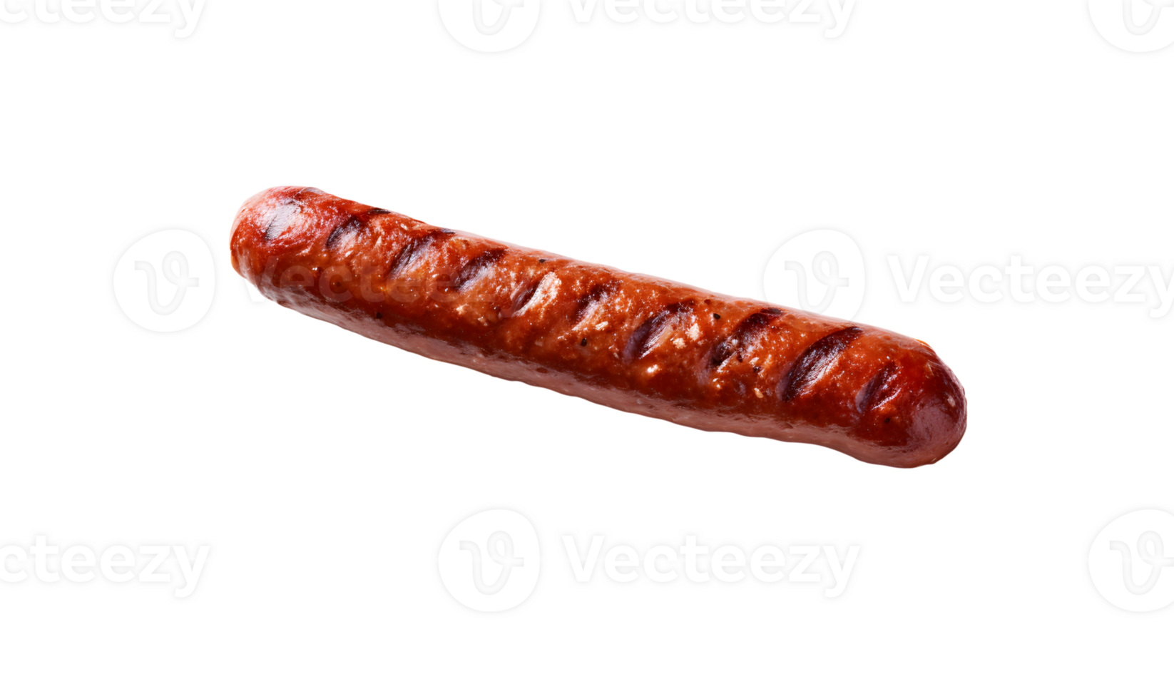 AI generated Close up photo of smoked sausage without background png