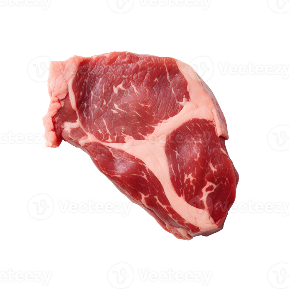 AI generated Photo of raw piece of meat without background png