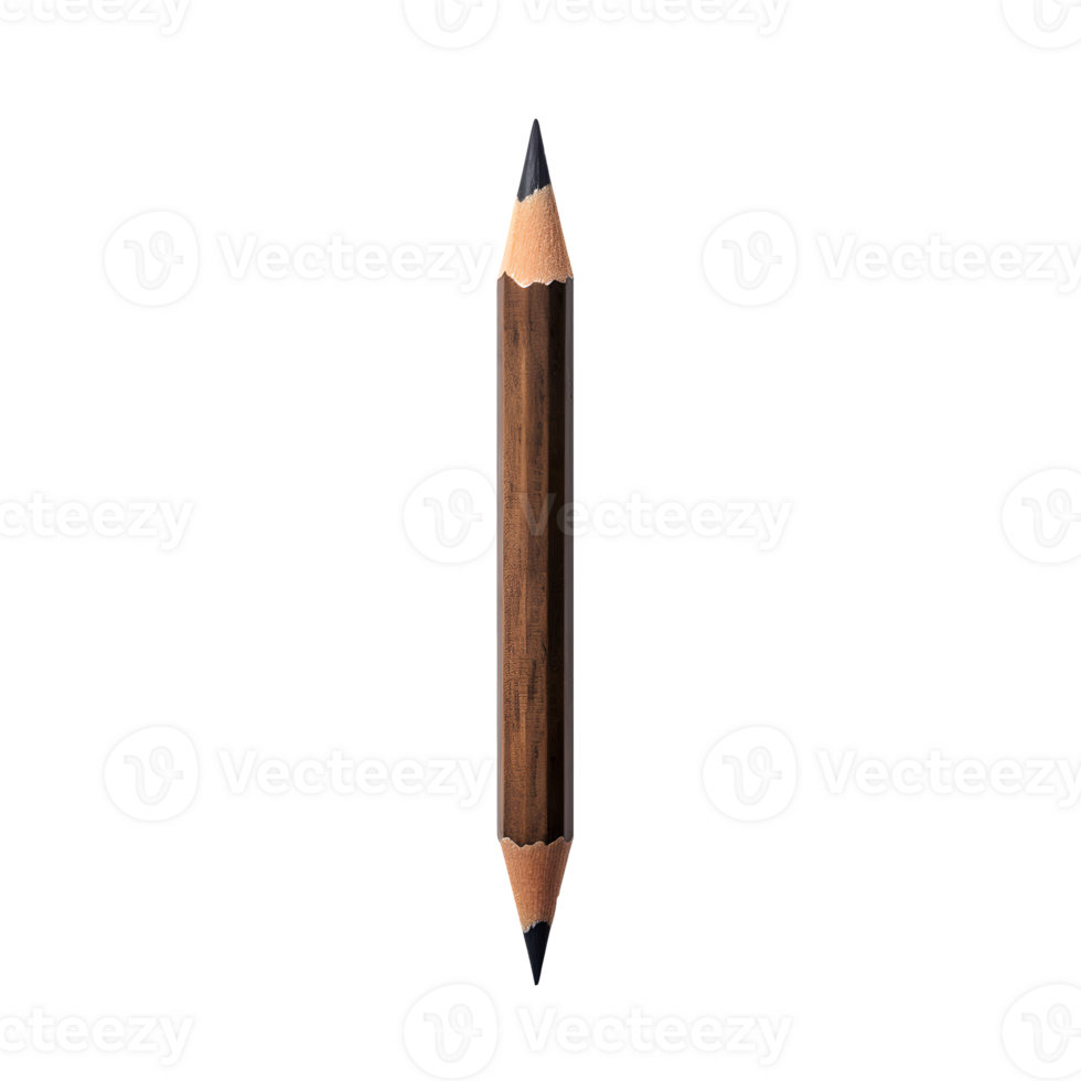 AI generated Close-up photo of brown pencil without background png