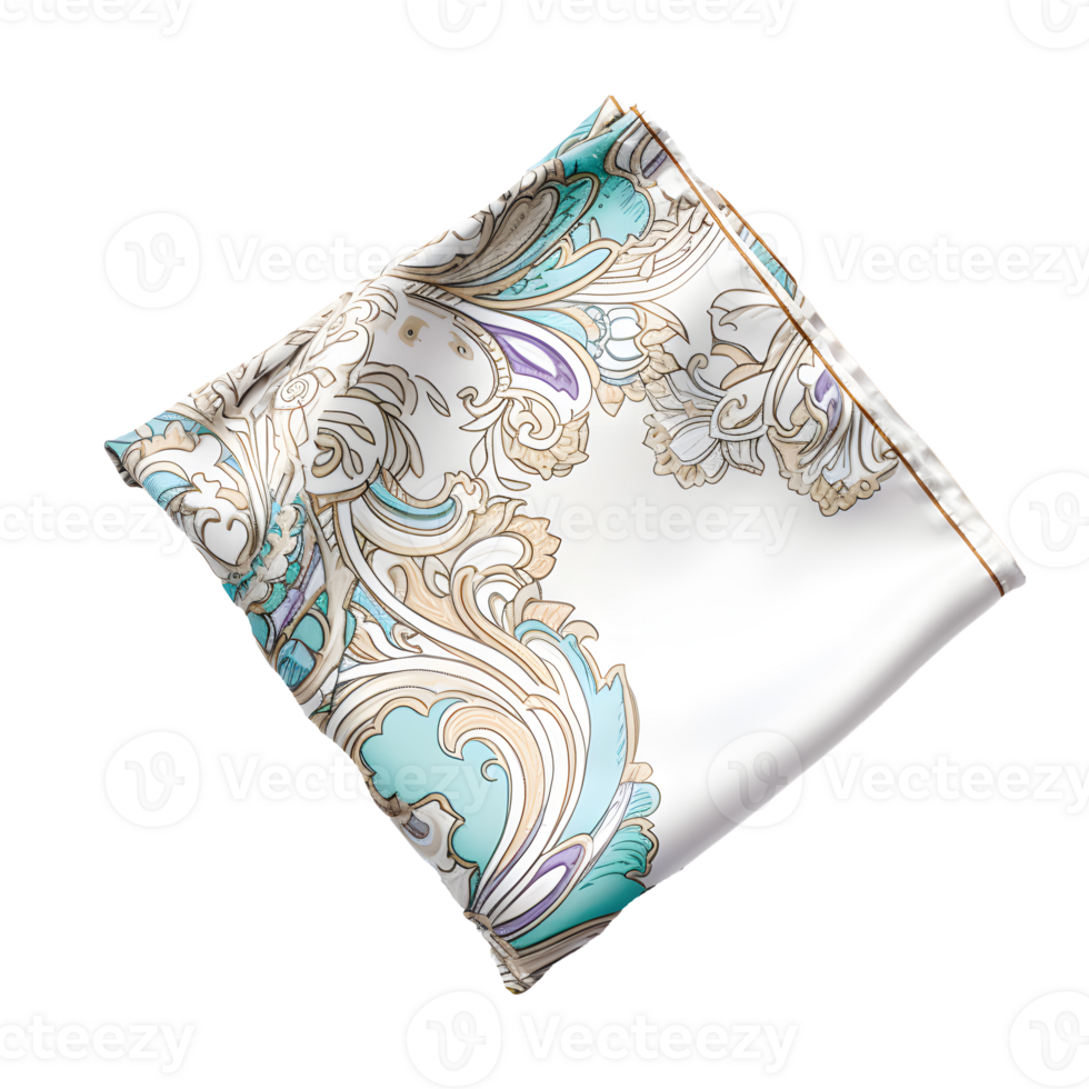 AI generated Close-up photo of napkin with pattern without background png