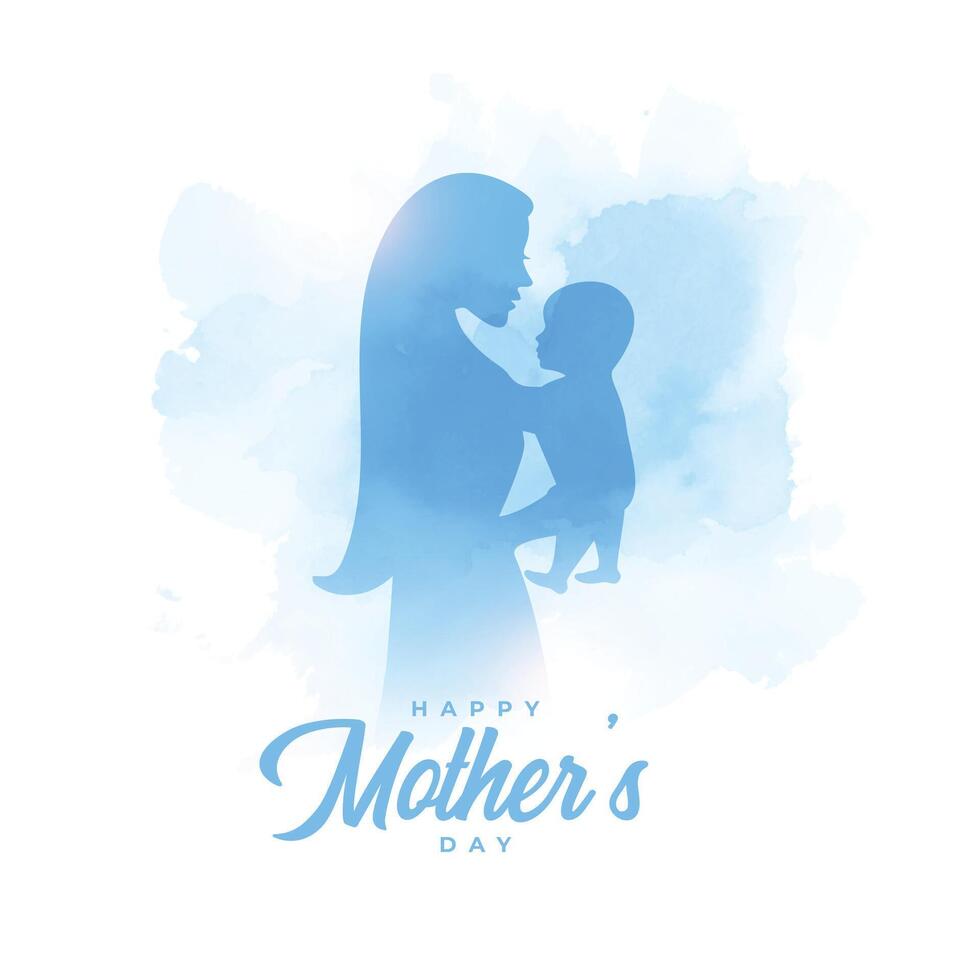 watercolor style mothers day wishes background send mom love and care vector