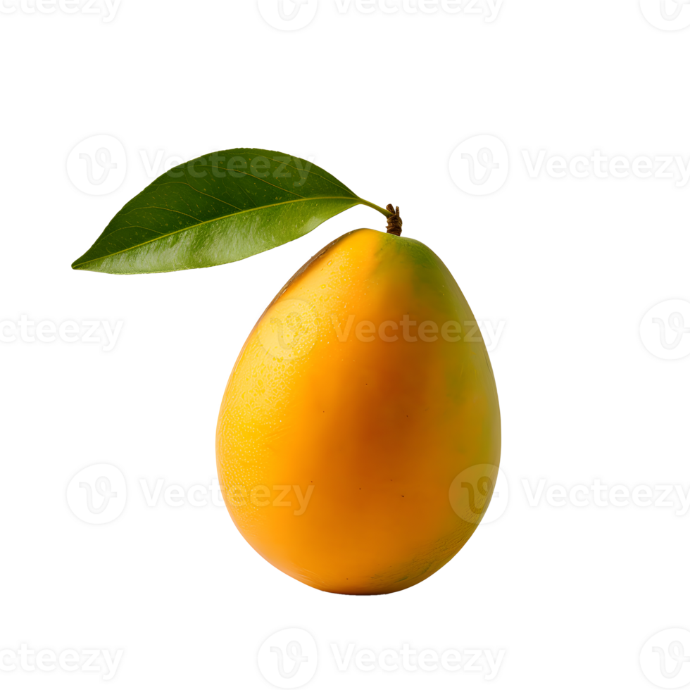 AI generated Close up photo of ripe and fresh mango without background png