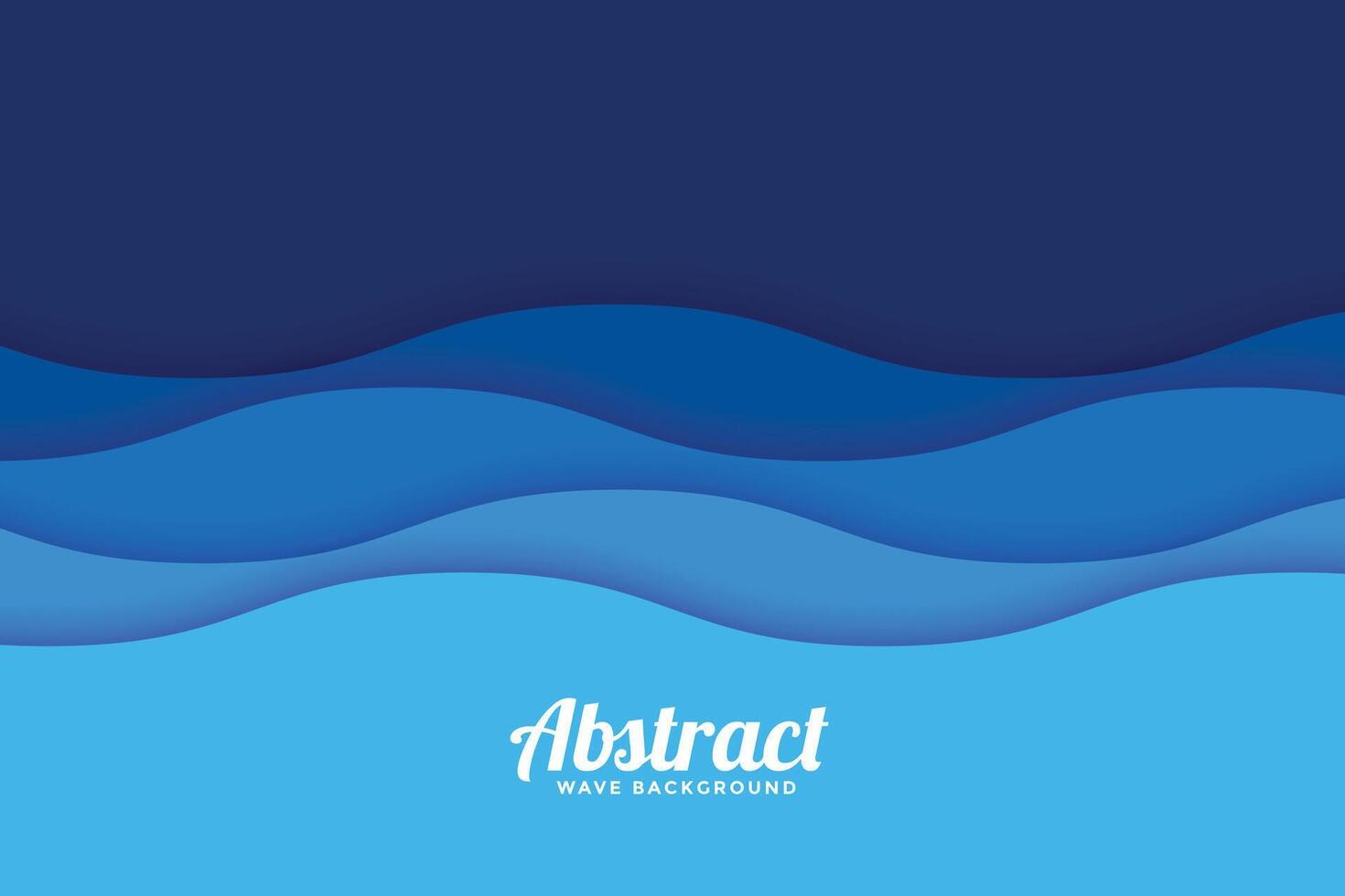 papercut style sea wave pattern background vector
